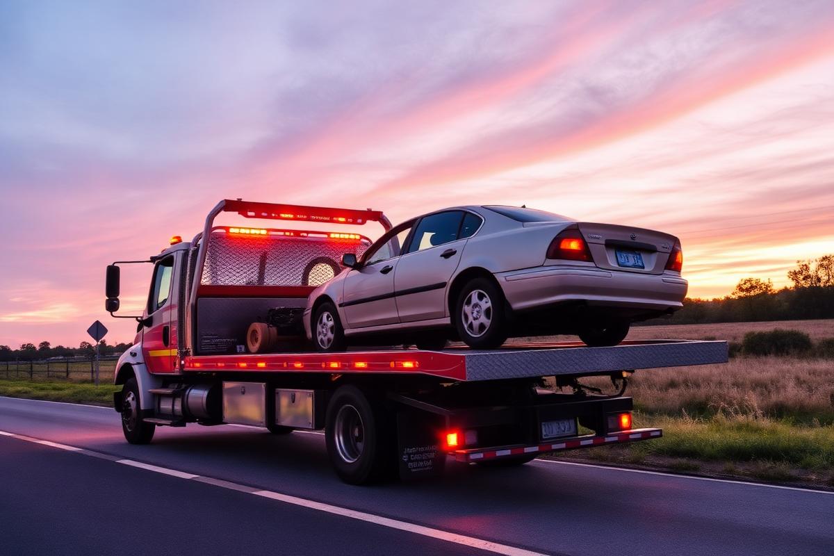 Vehicle being towed